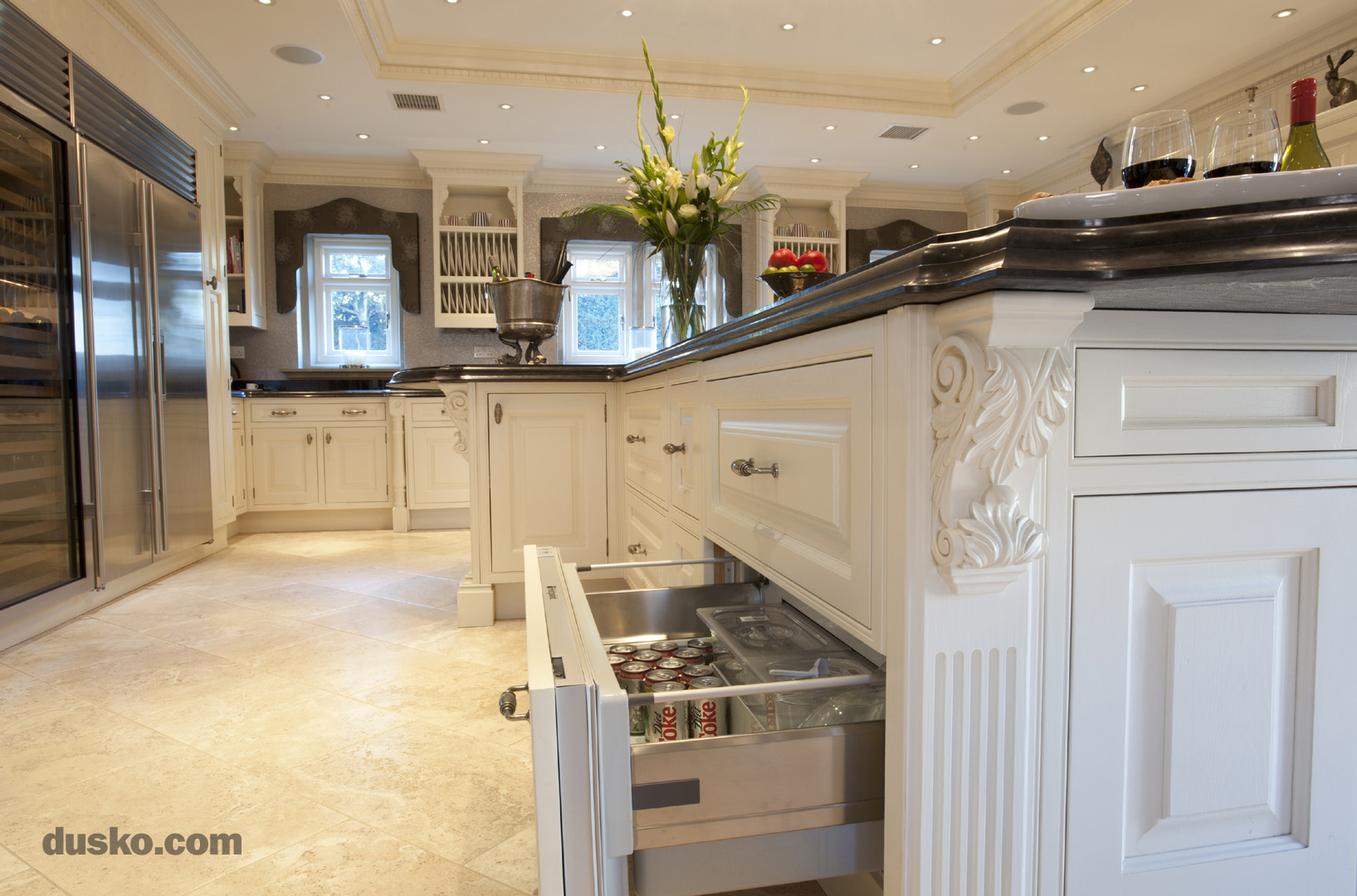 Colonial Style Kitchen in Prestbury, Cheshire Refrigerated Drawer