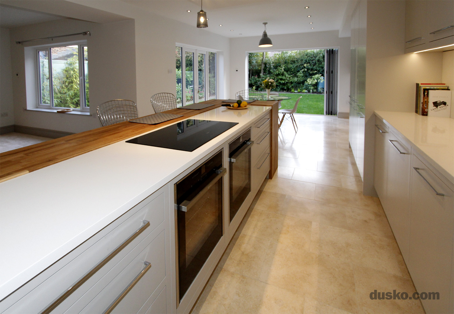 Contemporary Open Plan Kitchen and Dining Area in Handforth, Cheshire Neff Ovens